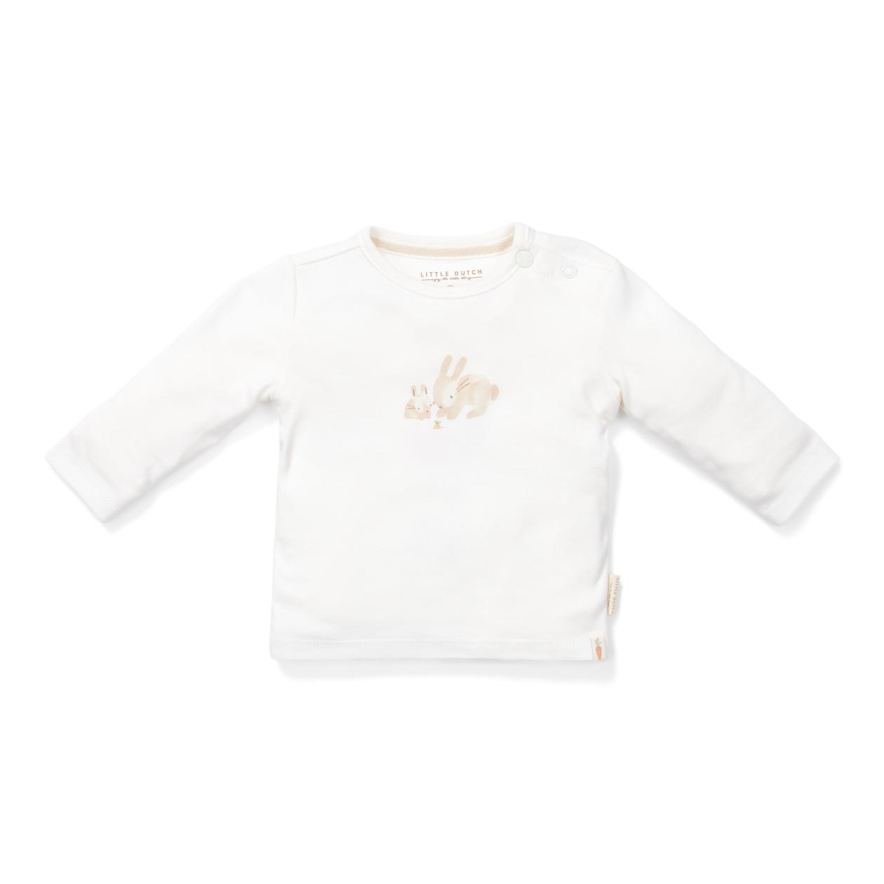 T-shirt Little Dutch manches long baby bunny blanc